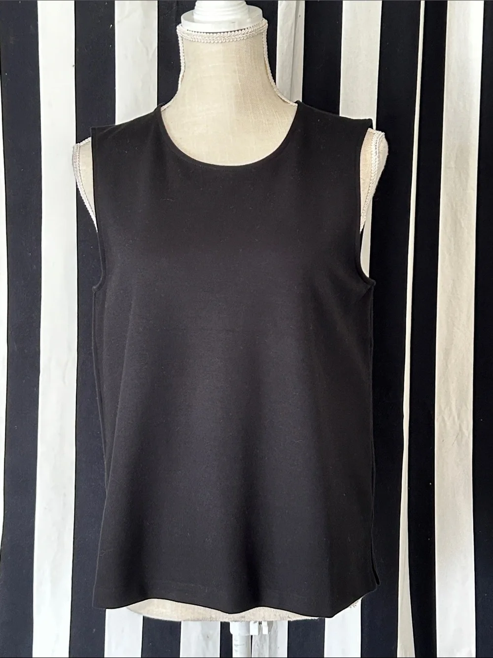 J. Crew Black Sleeveless Crewneck Tank